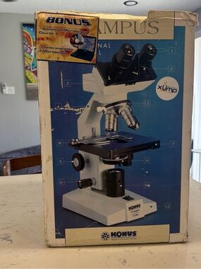 Vintage KONUS “Campus” 1000x biological Microscope #5306 RARE